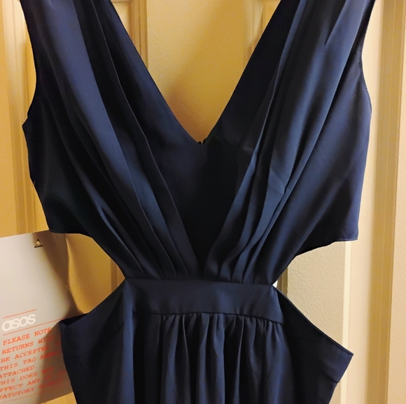 ASOS BLUE CUTOUT DRESS sz small - Picture 10 of 11